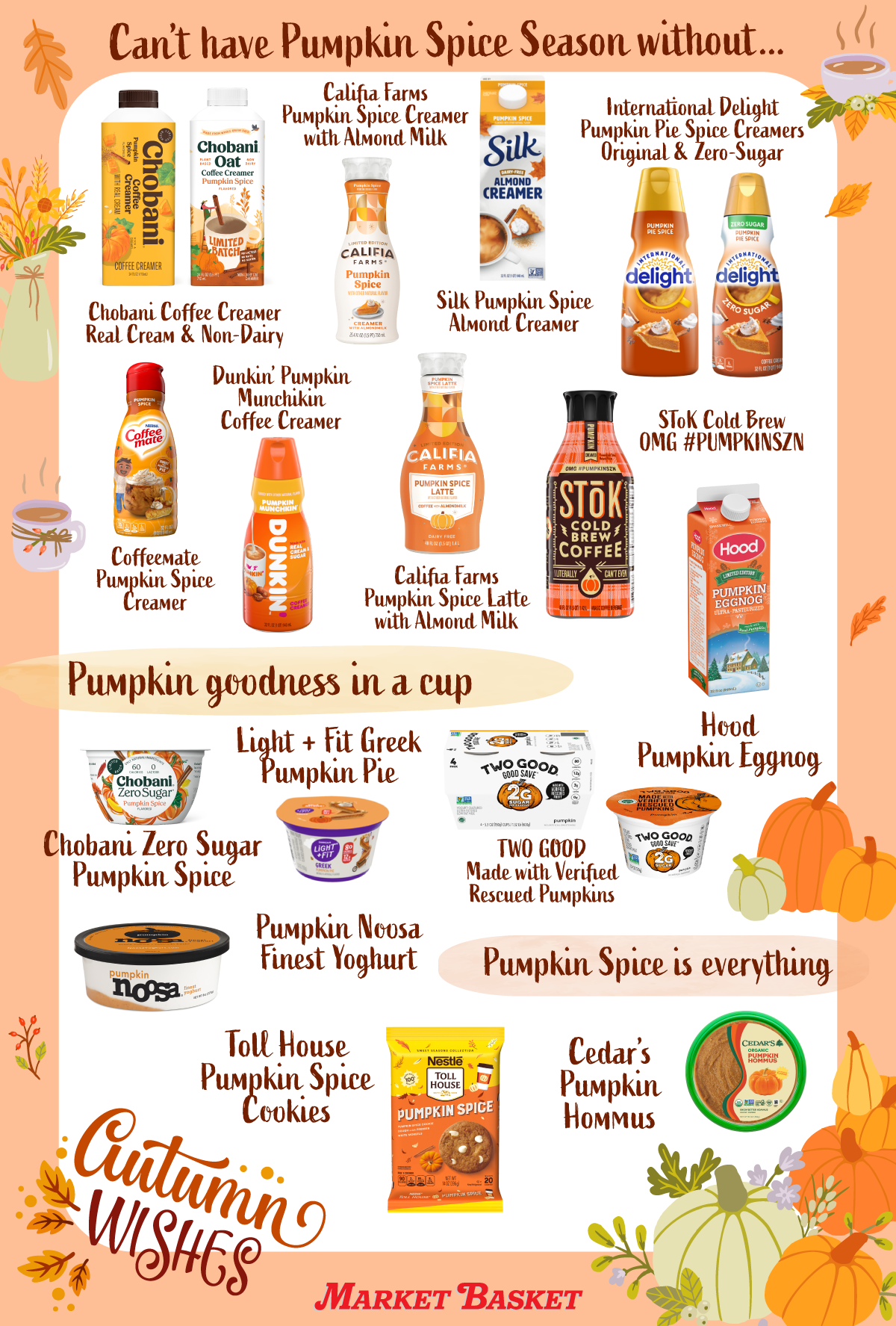 Pumpkin Spice Items Dairy