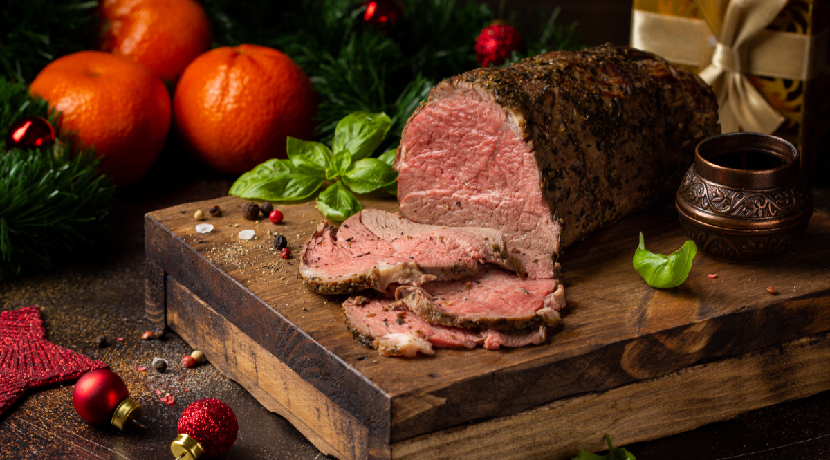 Roast Beef Banner Christmas Background