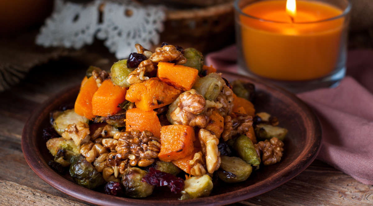 Roasted Brussels Sprouts and Squash