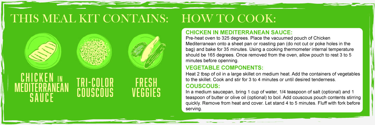 Mediterranean Chicken Contents and Instructions