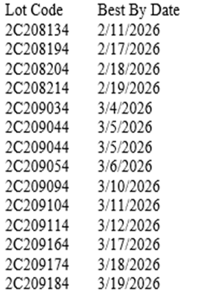 Kodiak Vanilla Waffles recall lot code and best by dates.