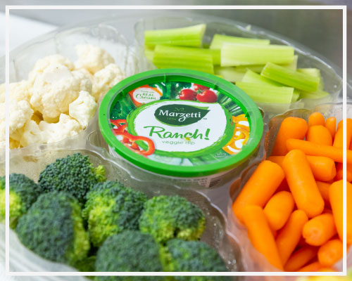 Veggie platter with dip